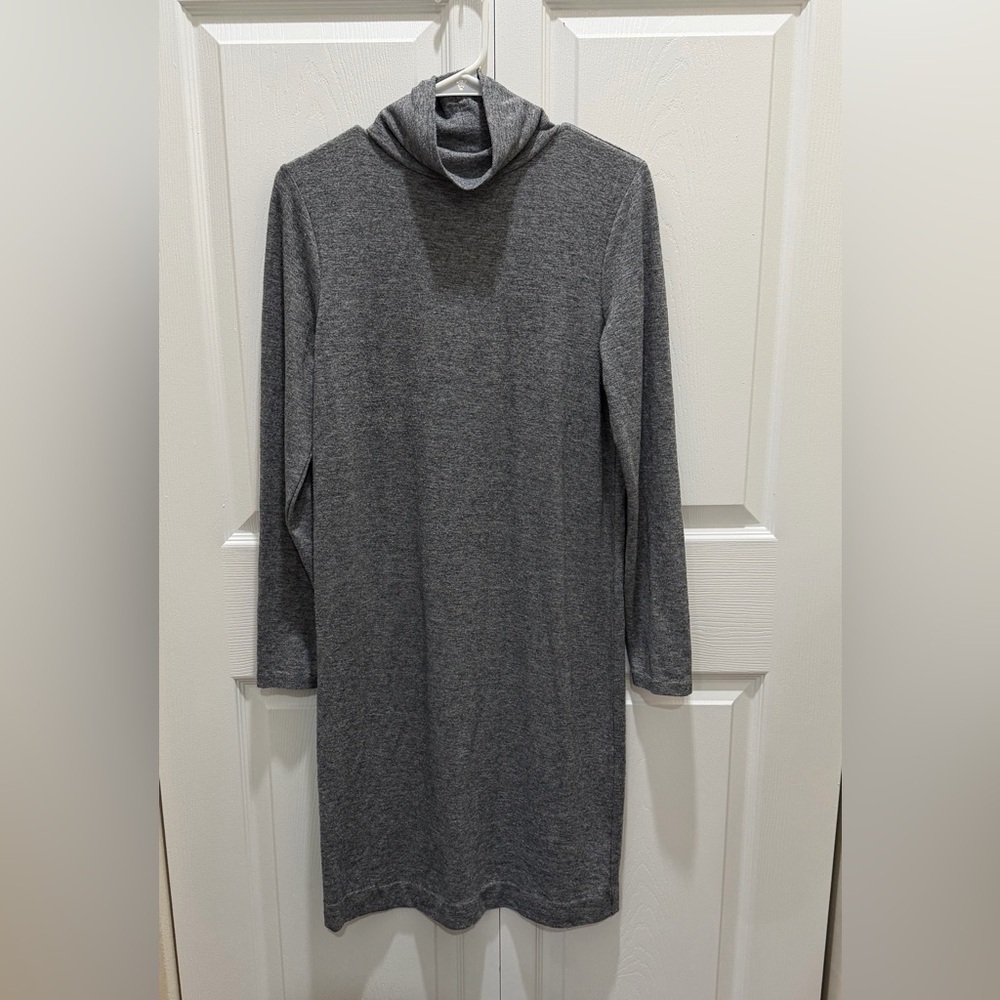 J Crew Gray Turtleneck Sweater Dress Small - Picture 3 of 5